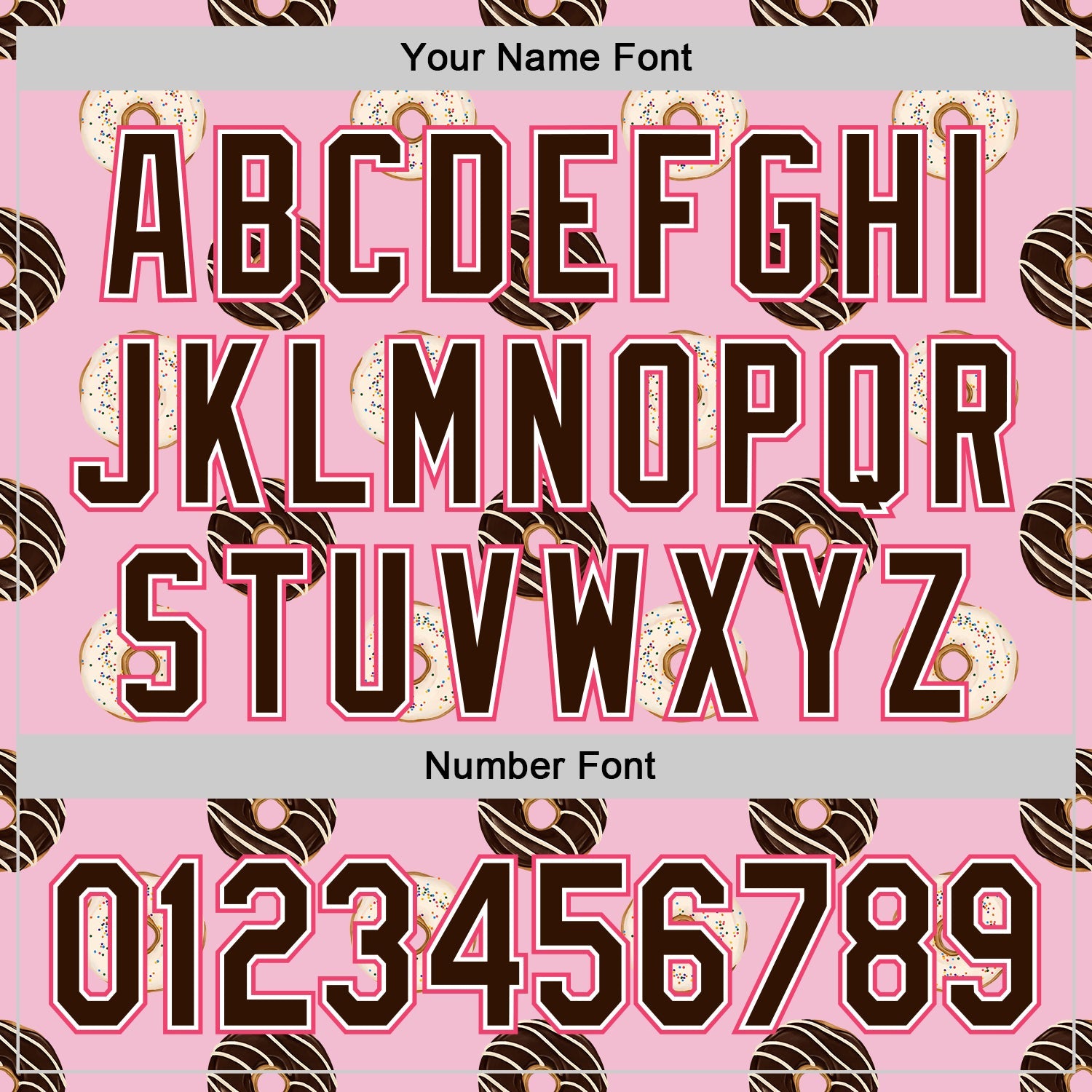Custom Light Pink Brown-Neon Pink 3D Pattern Design Foodie Food Dessert Doughnut Authentic Baseball Jersey - Sky-Custom
