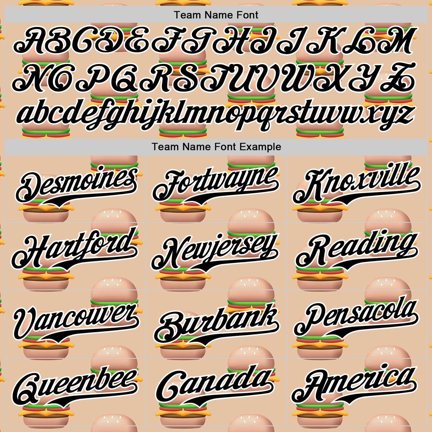 Custom Vegas Gold Black-White 3D Pattern Design Foodie Fast Food Burger Authentic Baseball Jersey - Sky-Custom