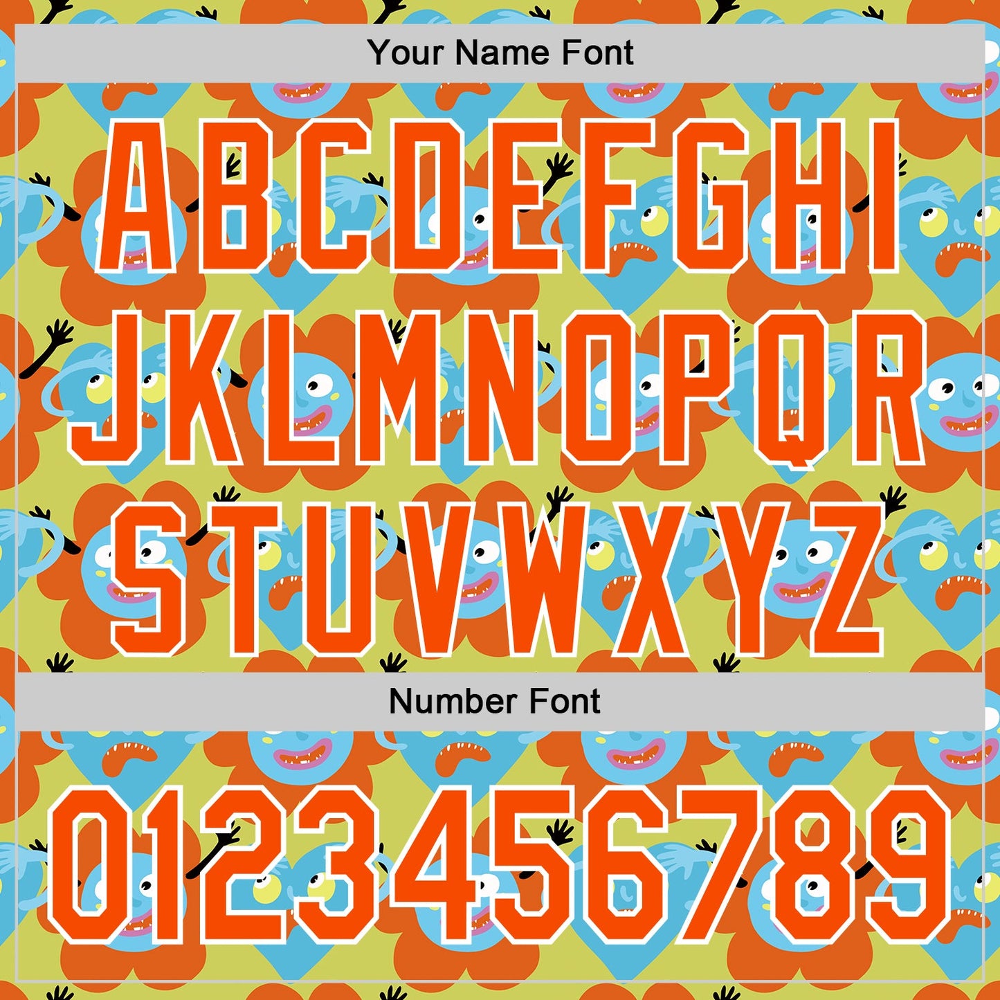 Custom Neon Yellow Orange-White 3D Pattern Design Funny Cartoon Flower And Heart Authentic Baseball Jersey - Sky-Custom