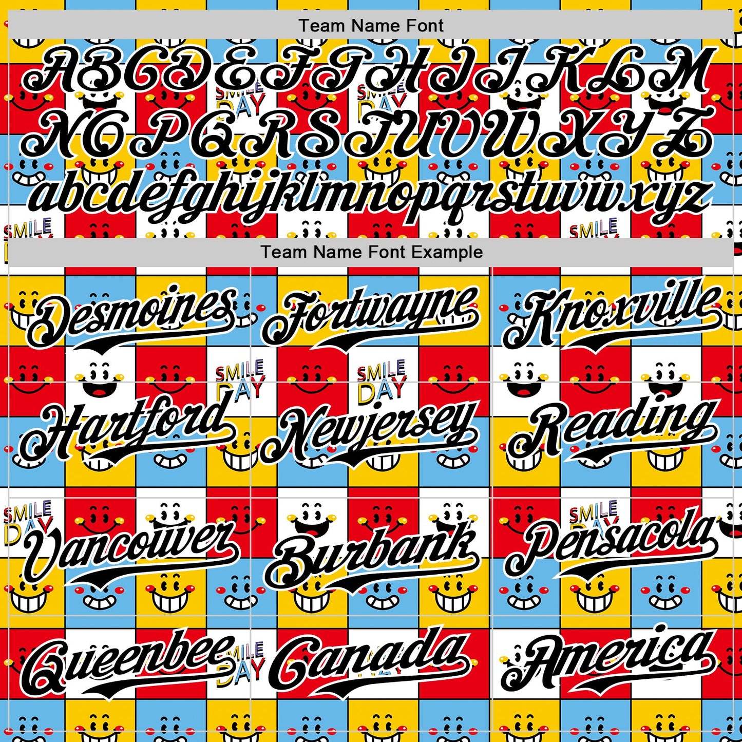 Custom White Black 3D Pattern Design Funny Cartoon Emoji Smile Face Authentic Baseball Jersey - Sky-Custom