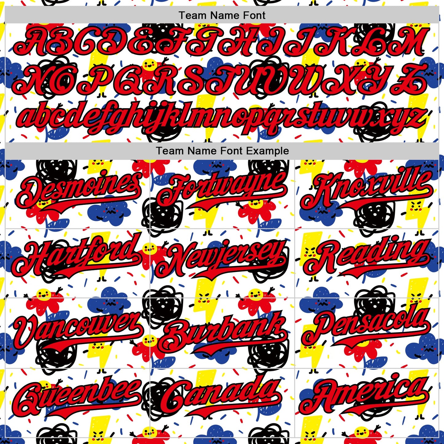 Custom White Fire Red-Black 3D Pattern Design Funny Cartoon Flower Cloud Lightning Authentic Baseball Jersey - Sky-Custom