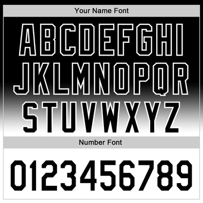 Custom Black White 3D Pattern Design Father's Day Fade Authentic Baseball Jersey - Sky-Custom
