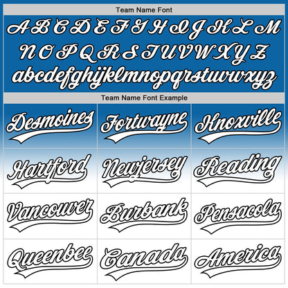 Custom Blue White-Black 3D Pattern Design Father's Day Family Love Fade Authentic Baseball Jersey - Sky-Custom