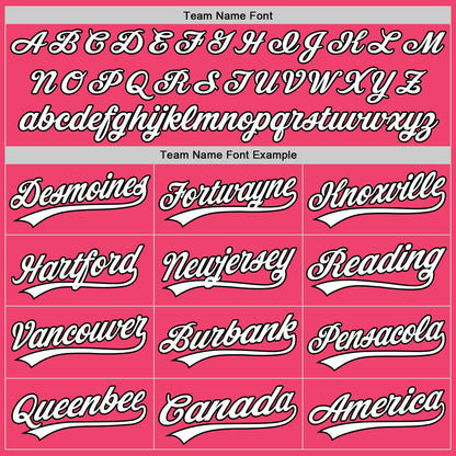 Custom Neon Pink White-Blue 3D Pattern Design Father's Day Family Love Authentic Baseball Jersey - Sky-Custom