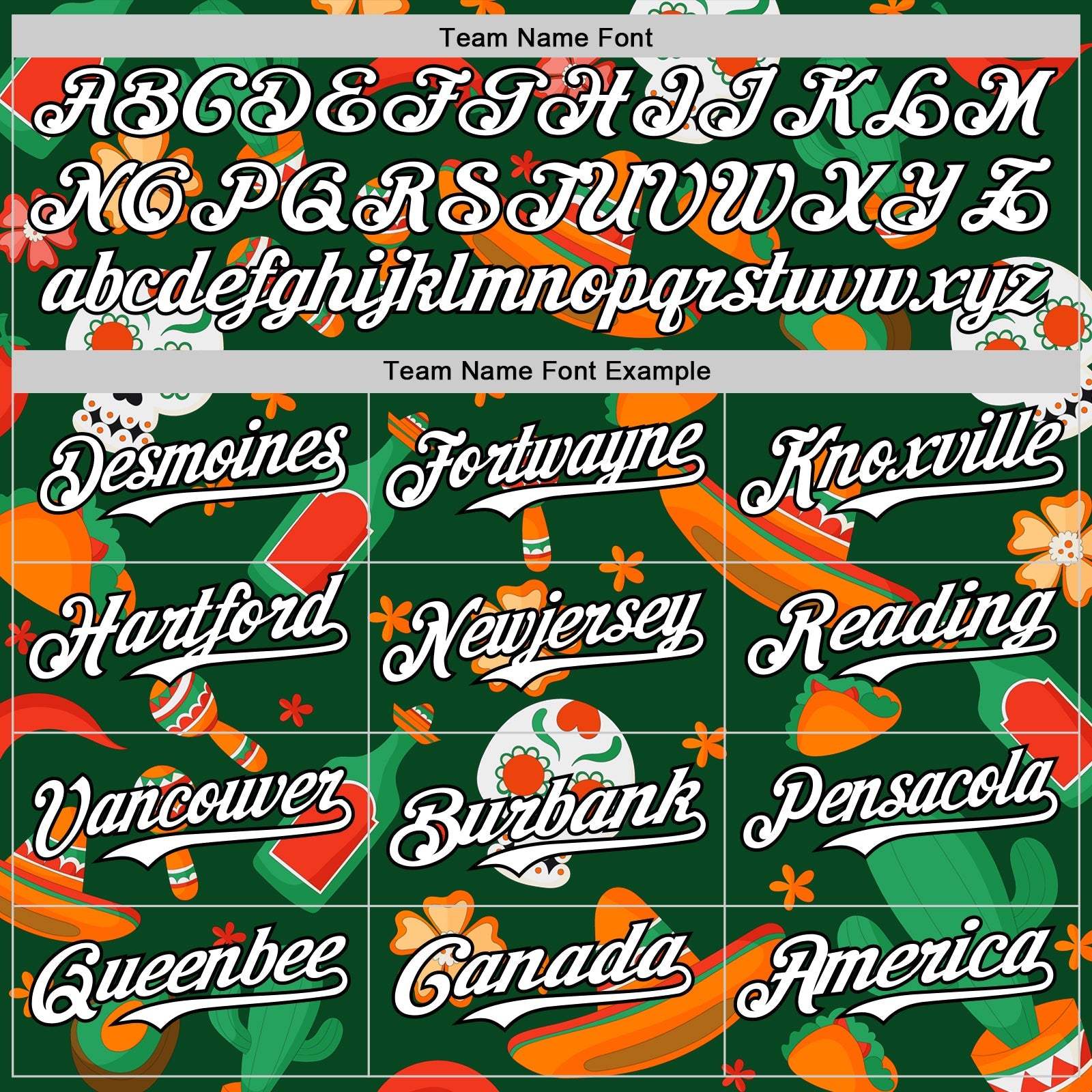 Custom Green White-Black 3D Mexican Festival Sombrero And Skull Cinco de Mayo Authentic Baseball Jersey - Sky-Custom