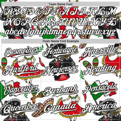 Custom White Black 3D Mexican Festival Skull Cinco de Mayo Authentic Baseball Jersey - Sky-Custom