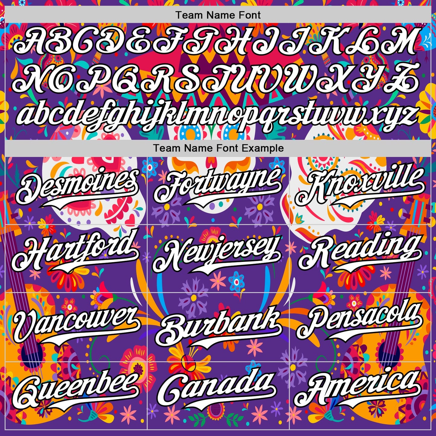 Custom Purple White-Black 3D Mexican Festival Flower Skull With Sombrero Cinco de Mayo Authentic Baseball Jersey - Sky-Custom
