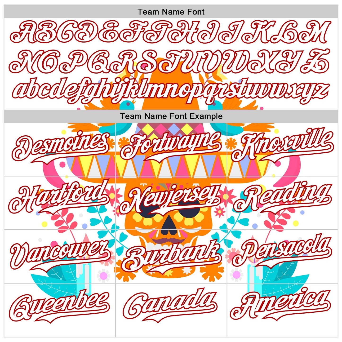 Custom White Red 3D Mexican Festival Flower Skull With Sombrero Cinco de Mayo Authentic Baseball Jersey - Sky-Custom