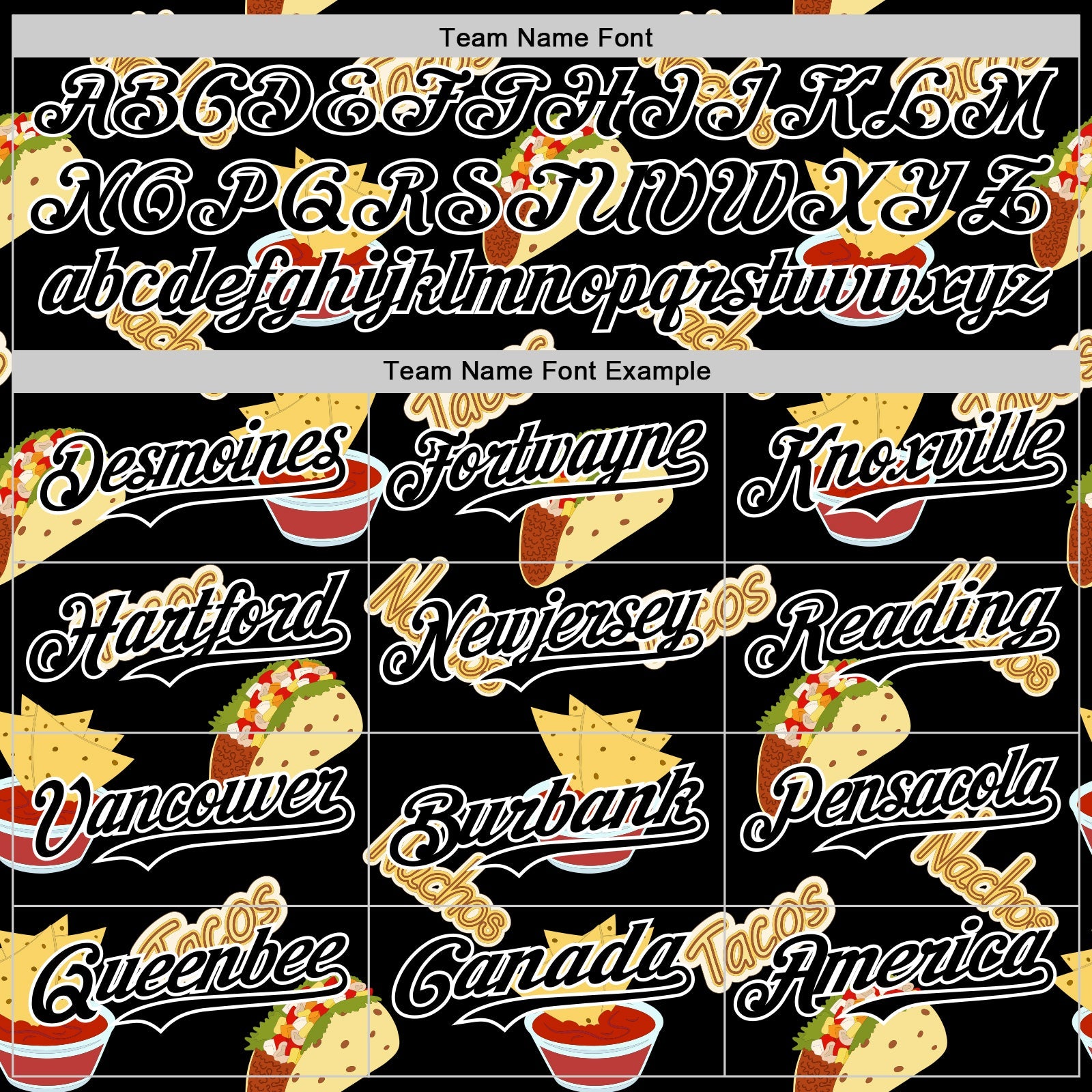 Custom Black White 3D Mexican Festival Nachos And Tacos Cinco de Mayo Authentic Baseball Jersey - Sky-Custom