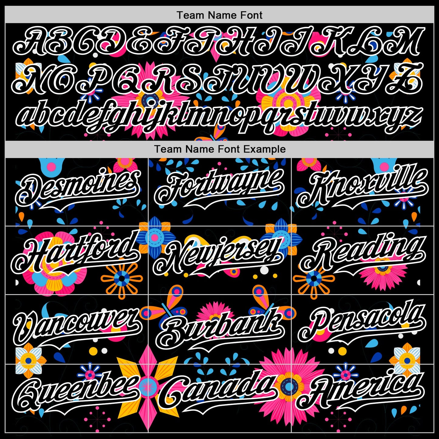 Custom Black White 3D Mexican Festival Flower Cinco de Mayo Authentic Baseball Jersey - Sky-Custom
