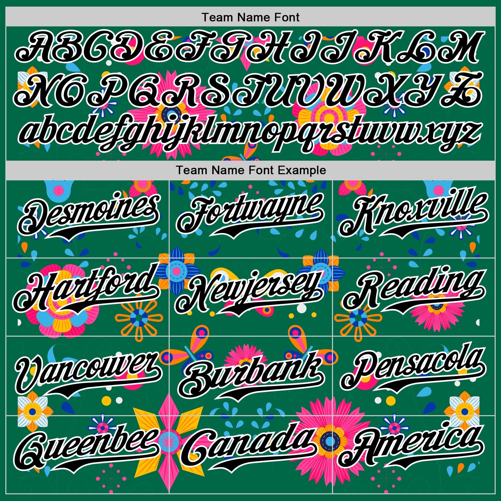 Custom Kelly Green Black-White 3D Mexican Festival Flower Cinco de Mayo Authentic Baseball Jersey - Sky-Custom