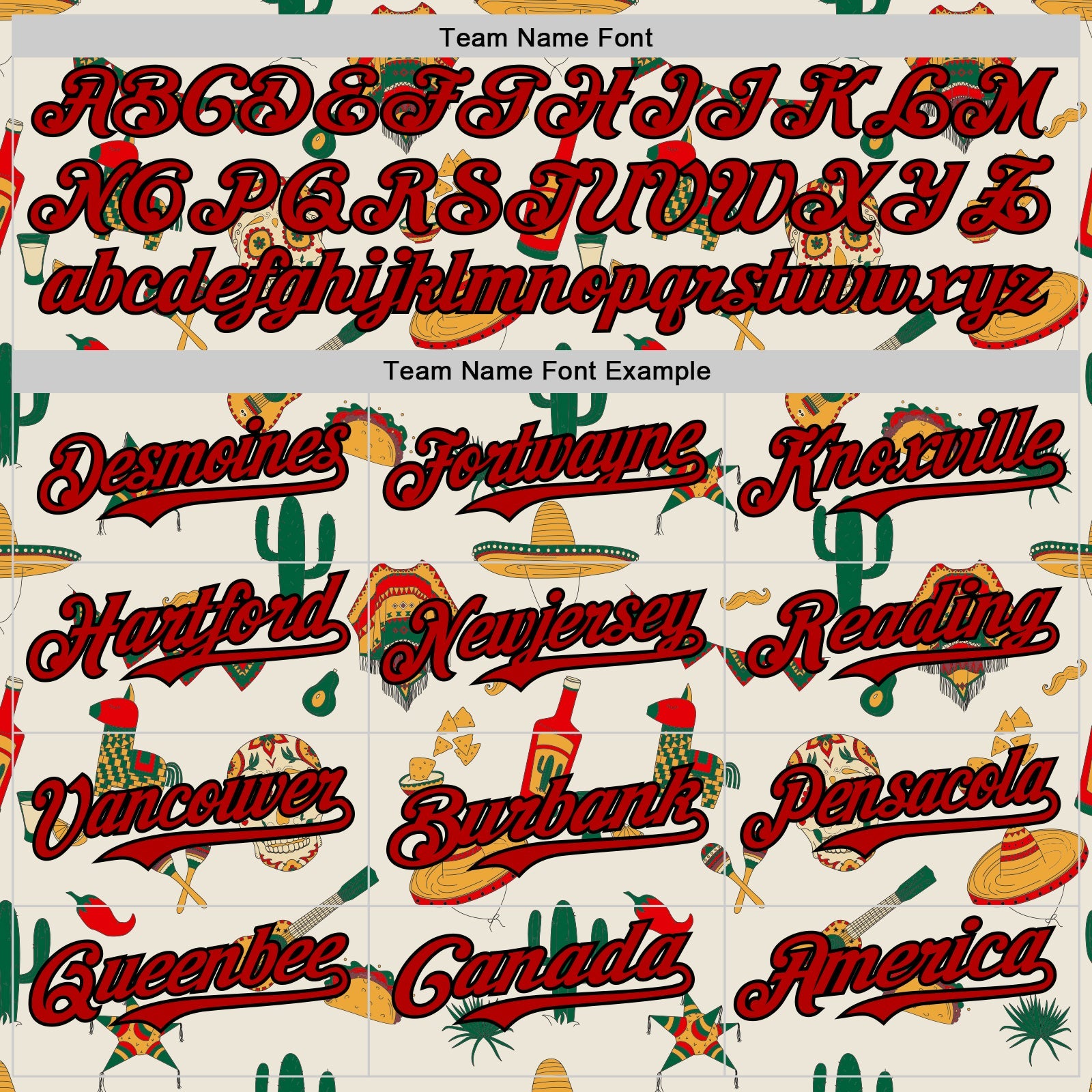 Custom Cream Red-Black 3D Mexican Festival Cactus Skull Sombrero Cinco de Mayo Authentic Baseball Jersey - Sky-Custom