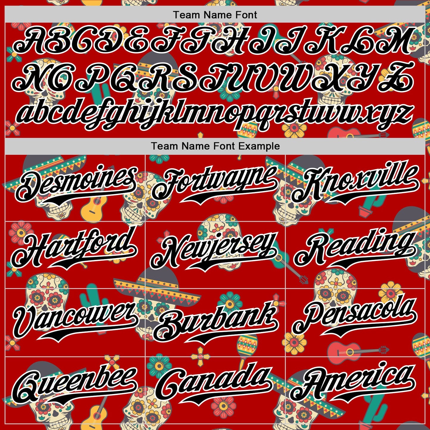Custom Red Black-White 3D Mexican Festival Cactus Skull With Sombrero Cinco de Mayo Authentic Baseball Jersey - Sky-Custom