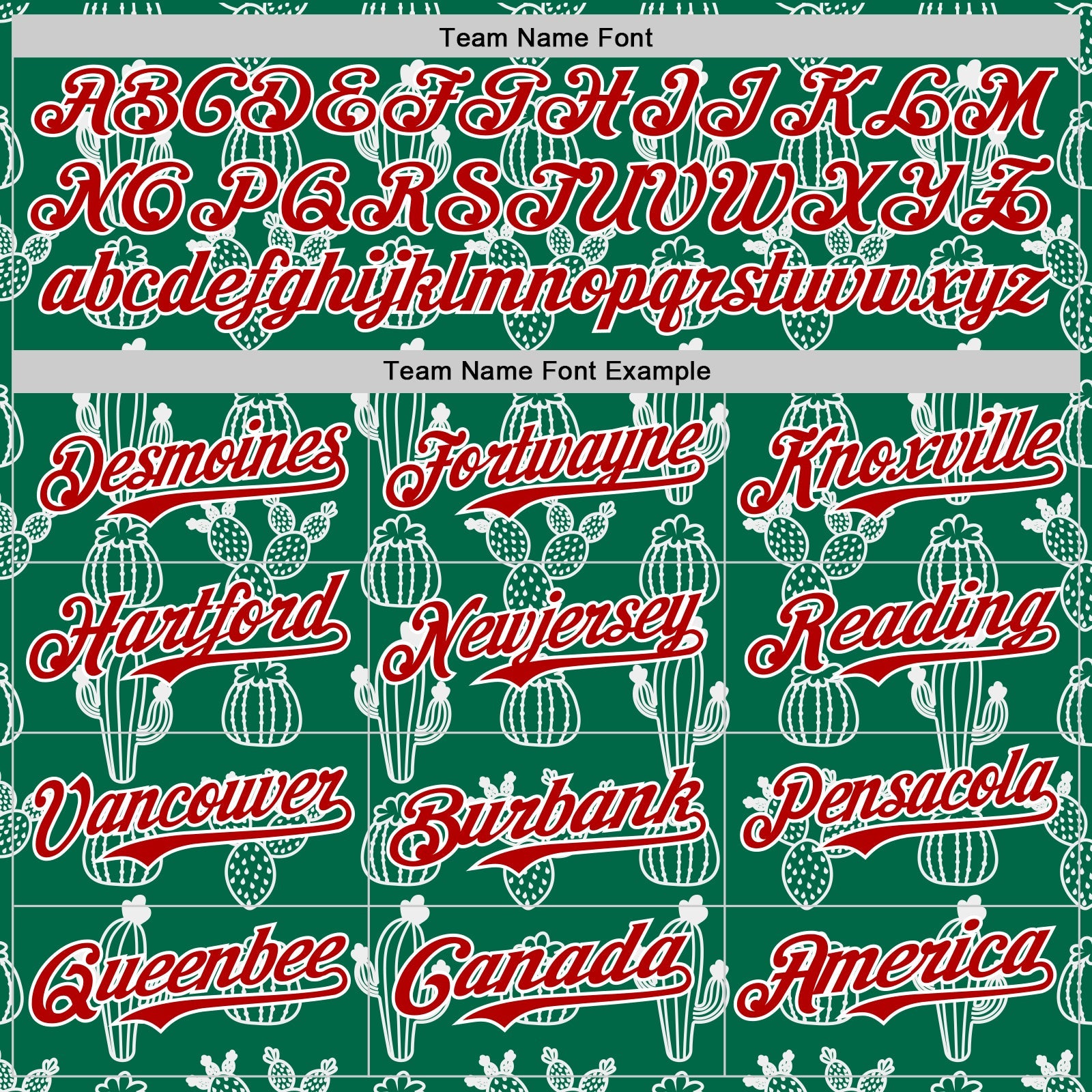 Custom Kelly Green Red-White 3D Mexican Cactus Authentic Baseball Jersey - Sky-Custom