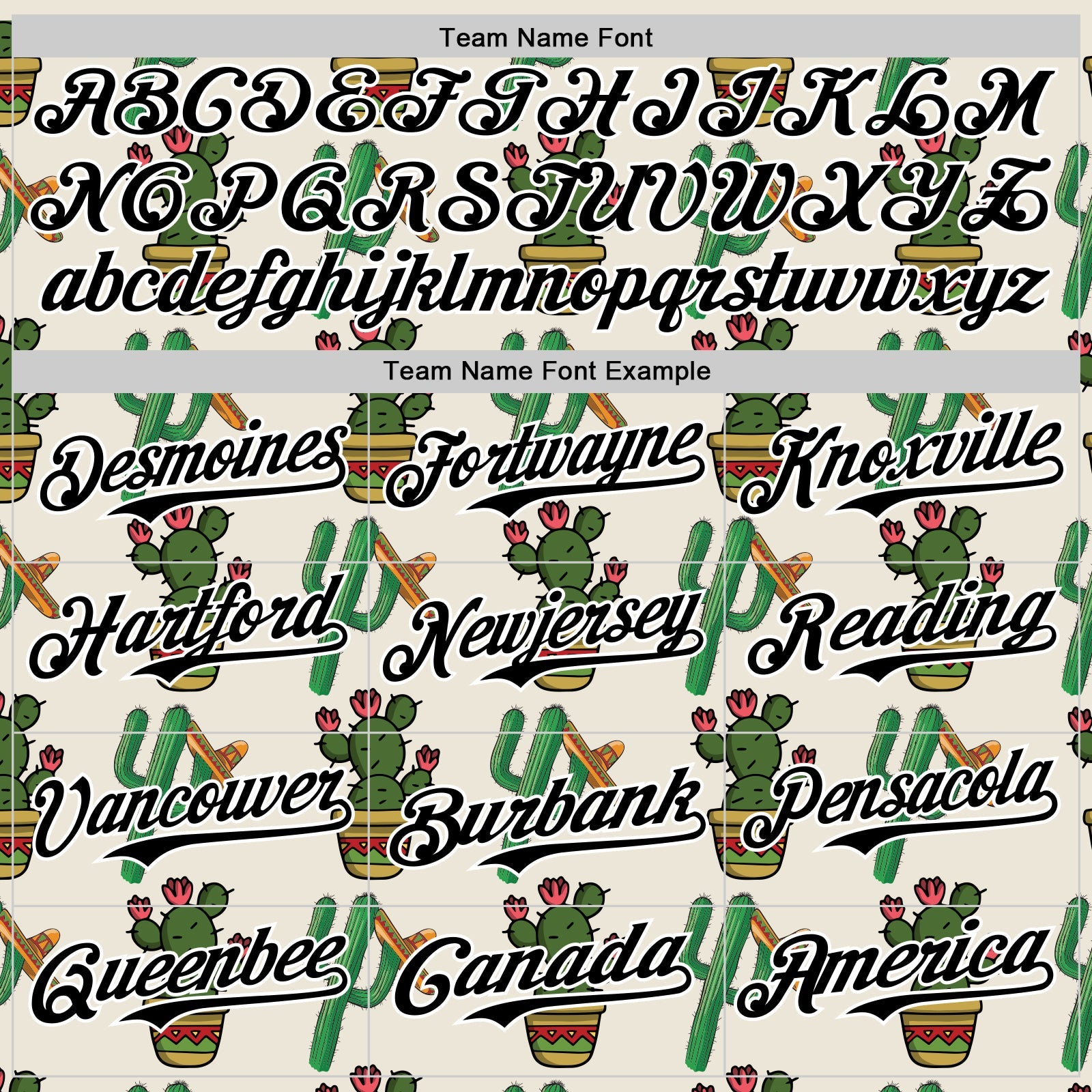Custom Cream Black-White 3D Mexican Cactus Authentic Baseball Jersey - Sky-Custom