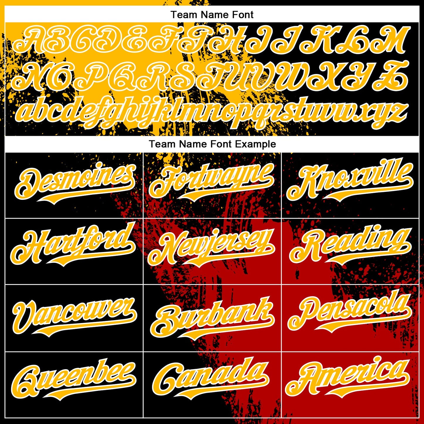 Custom Gold Black-Red 3D Pattern Design Abstract Brush Stroke Authentic Baseball Jersey - Sky-Custom