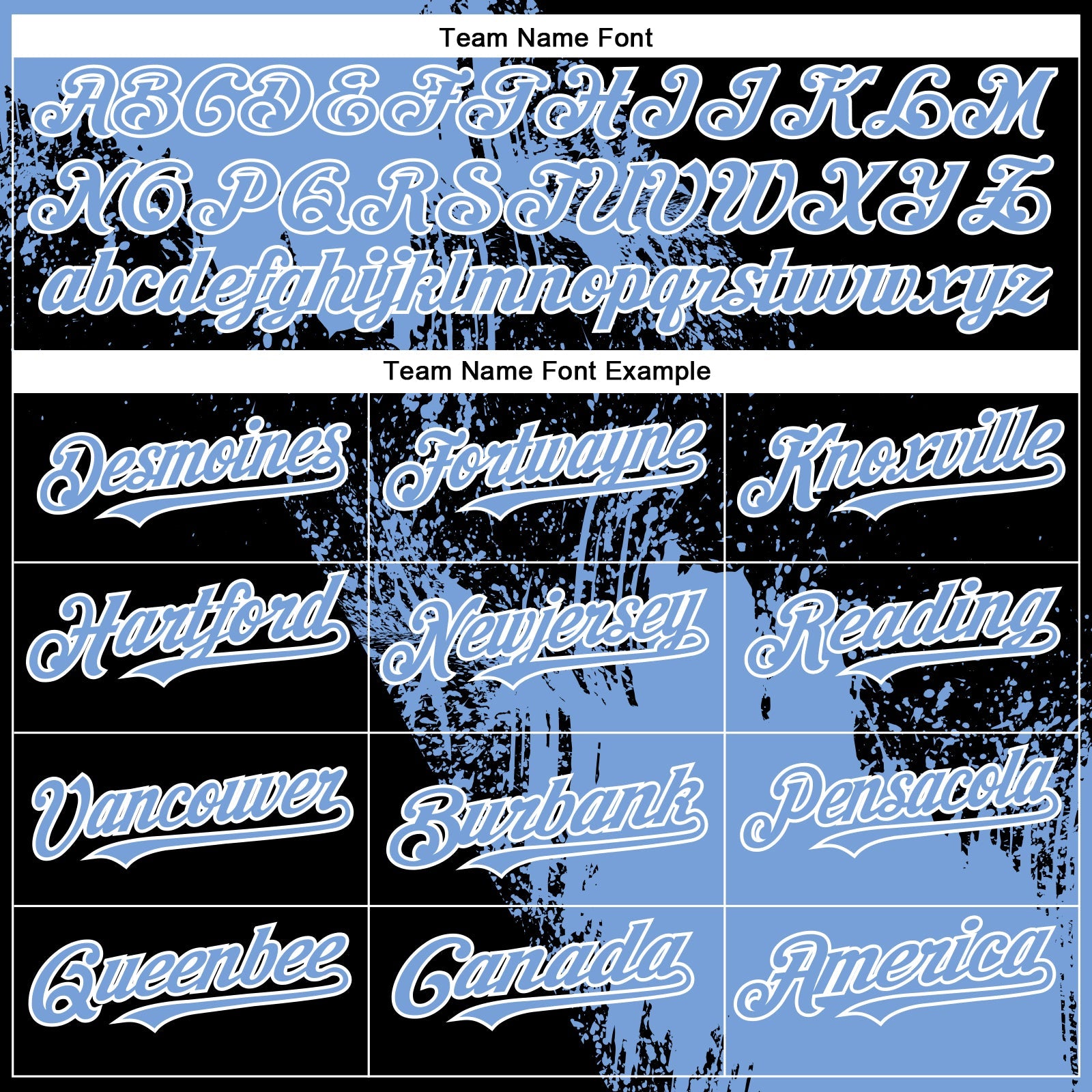 Custom Light Blue Black-White 3D Pattern Design Abstract Brush Stroke Authentic Baseball Jersey - Sky-Custom