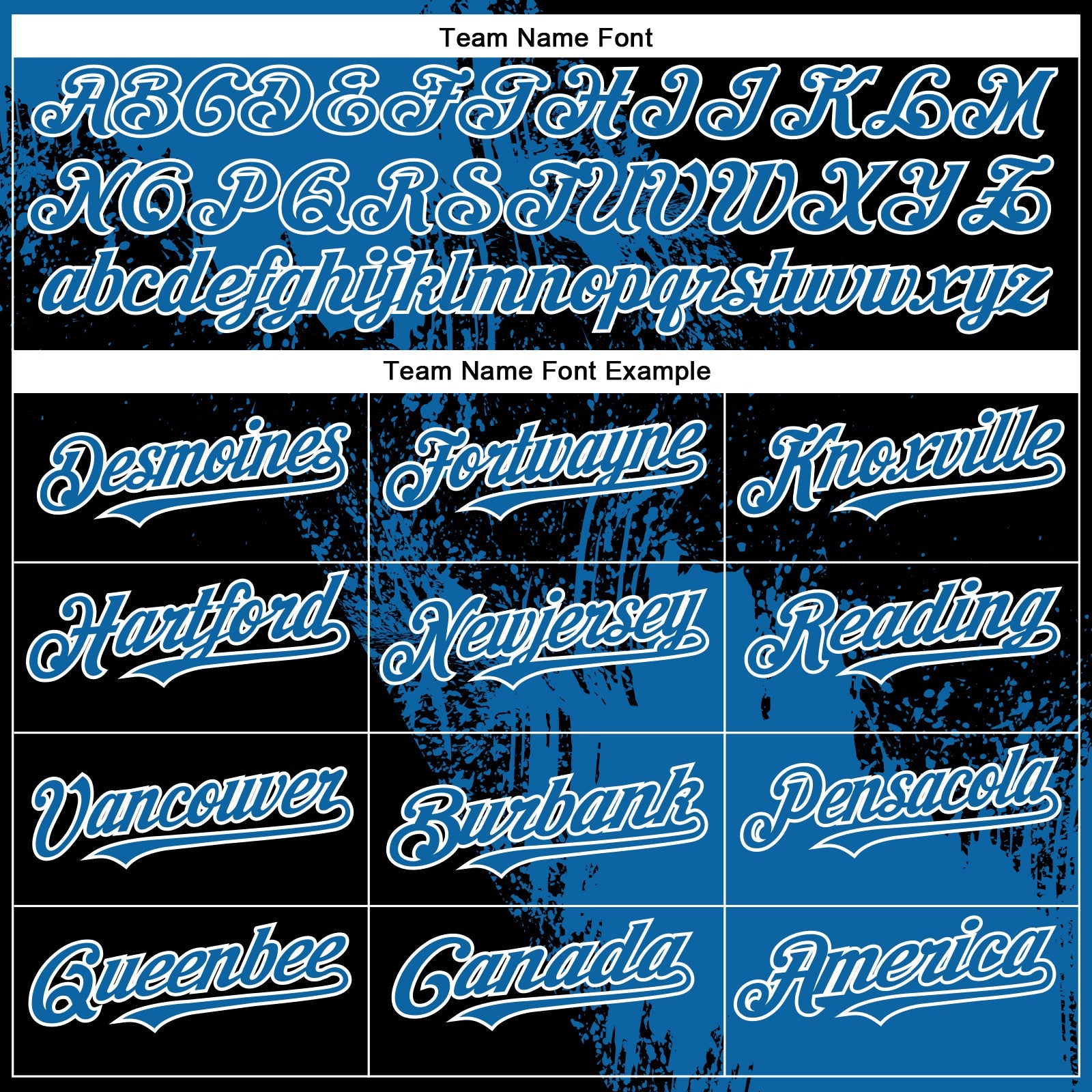 Custom Blue Black-White 3D Pattern Design Abstract Brush Stroke Authentic Baseball Jersey - Sky-Custom
