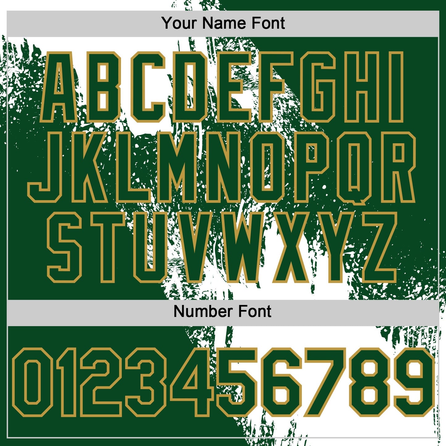 Custom White Green-Old Gold 3D Pattern Design Abstract Brush Stroke Authentic Baseball Jersey - Sky-Custom