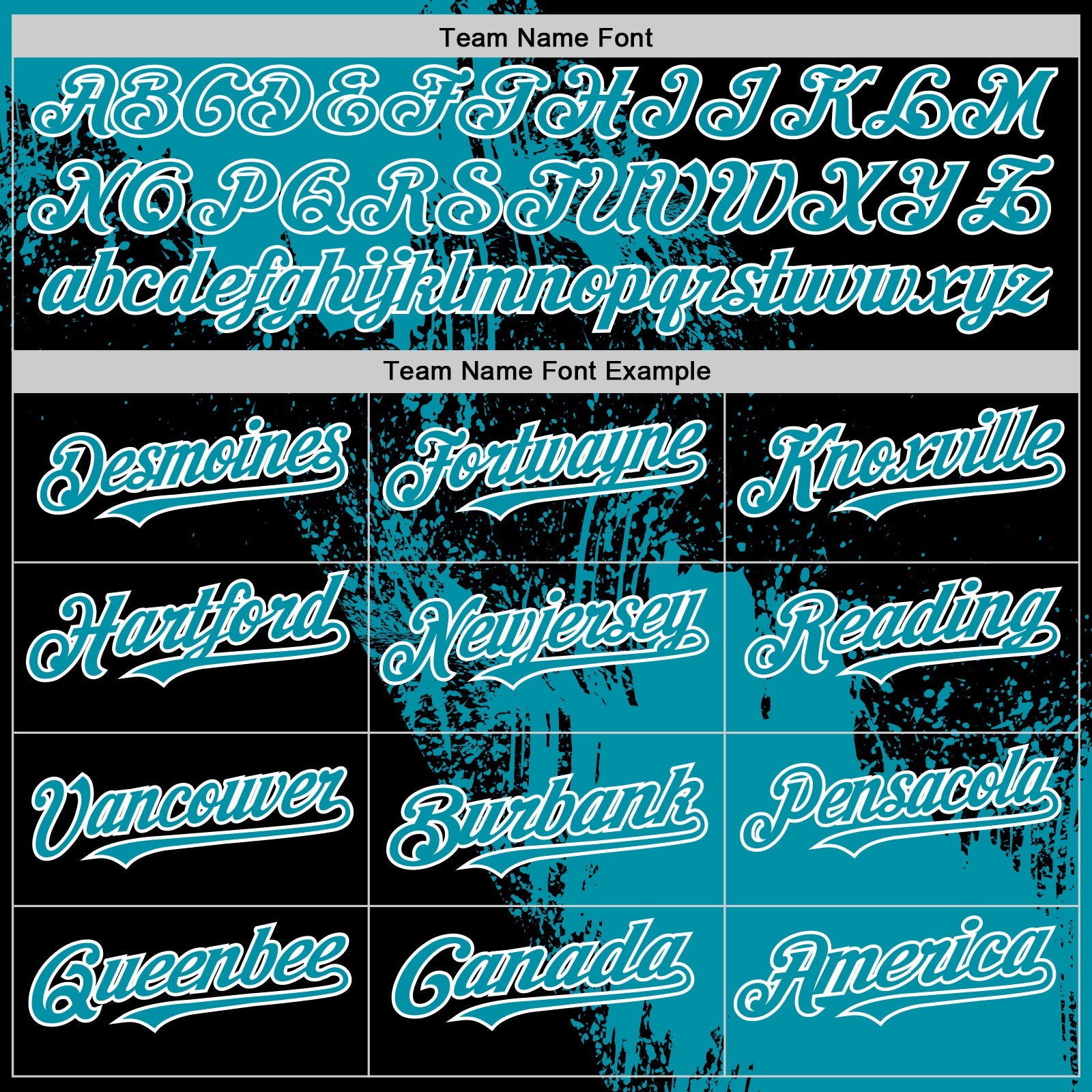 Custom Teal Black-White 3D Pattern Design Abstract Brush Stroke Authentic Baseball Jersey - Sky-Custom