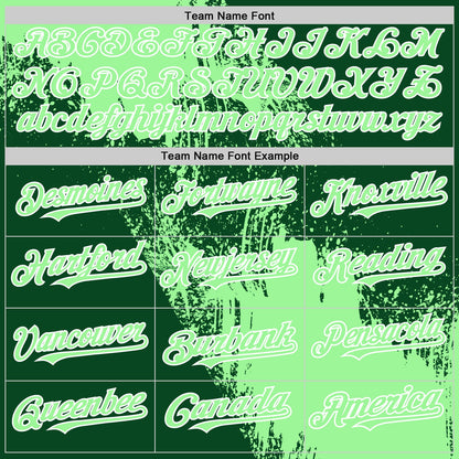 Custom Pea Green Green-White 3D Pattern Design Abstract Brush Stroke Authentic Baseball Jersey - Sky-Custom