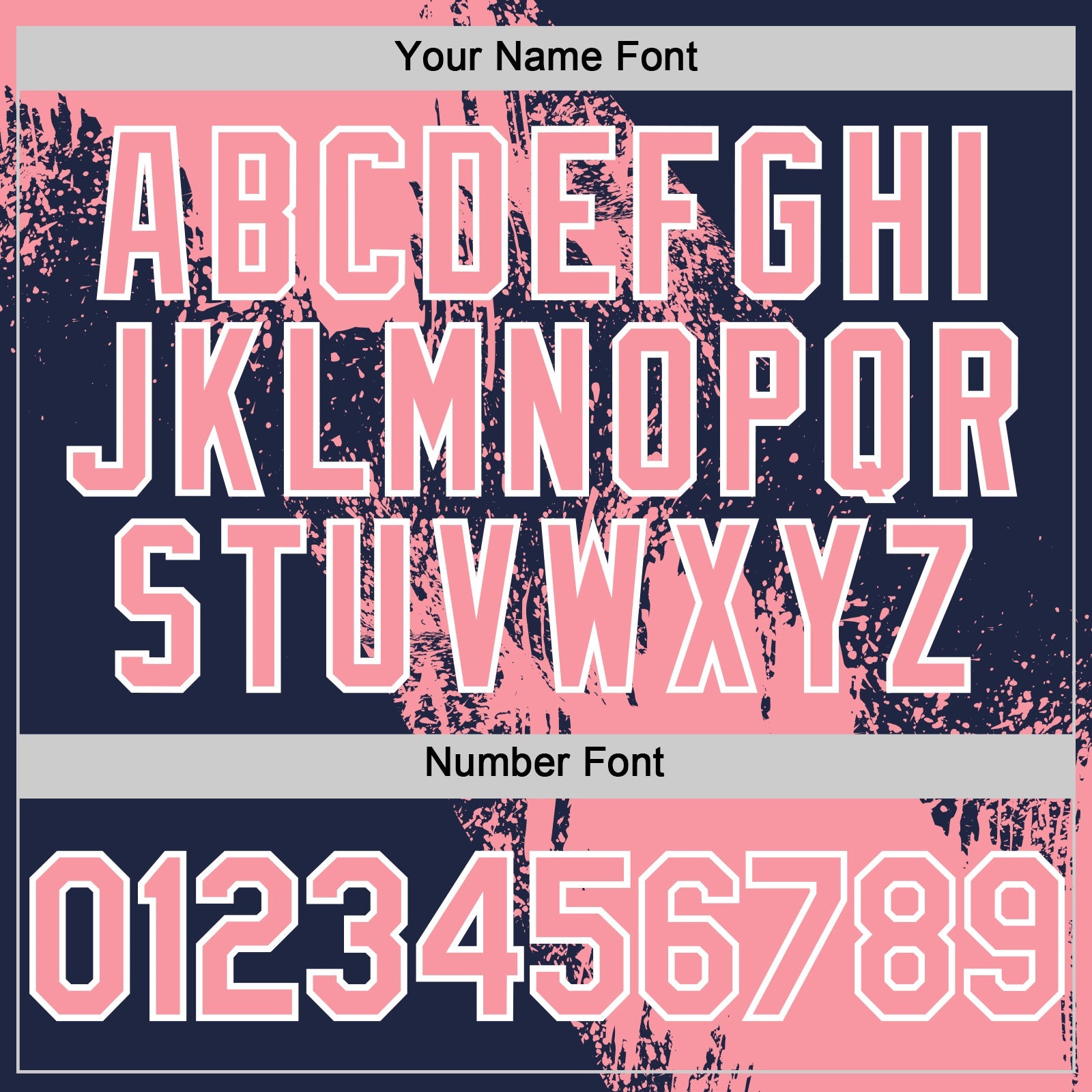 Custom Medium Pink Navy-White 3D Pattern Design Abstract Brush Stroke Authentic Baseball Jersey - Sky-Custom