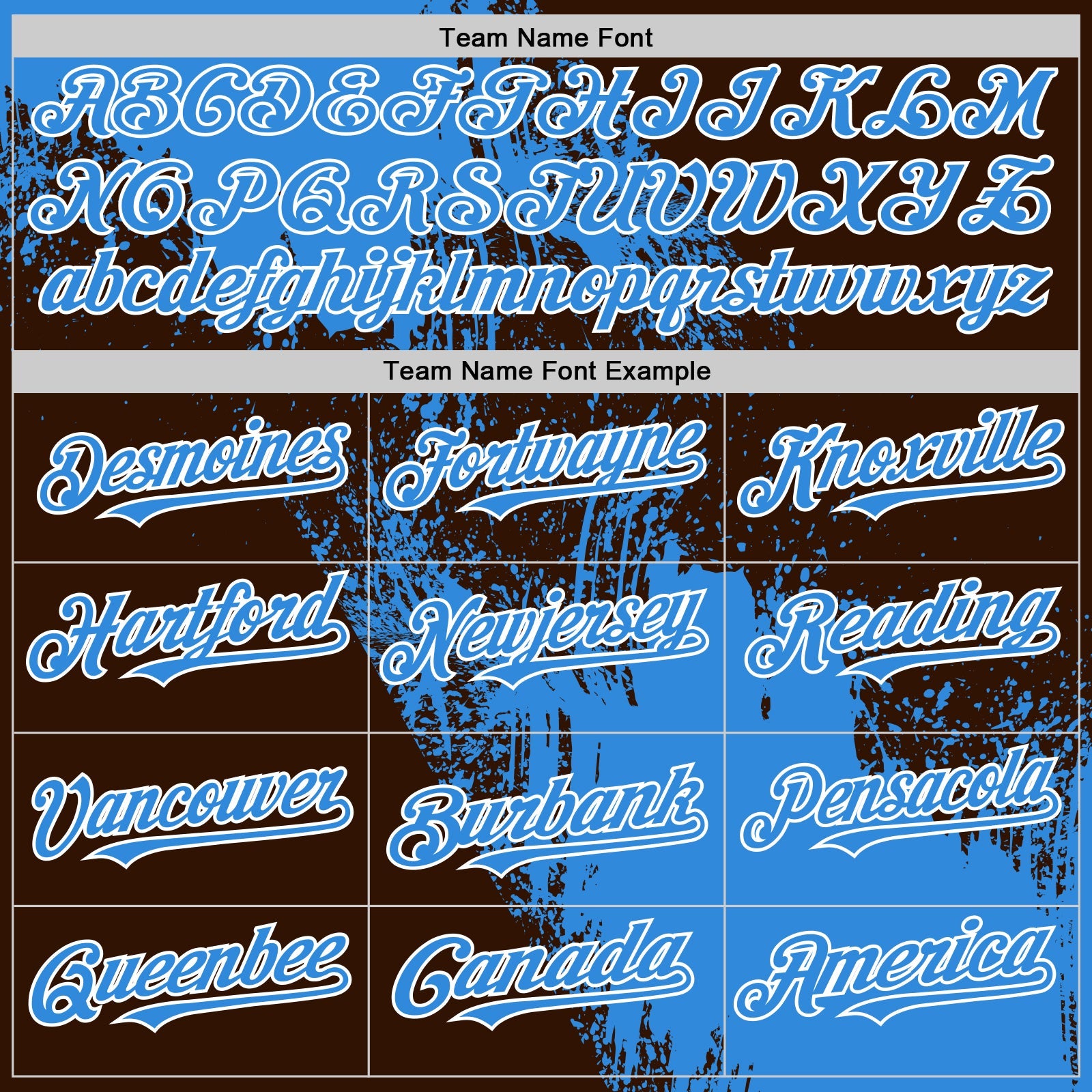 Custom Electric Blue Brown-White 3D Pattern Design Abstract Brush Stroke Authentic Baseball Jersey - Sky-Custom