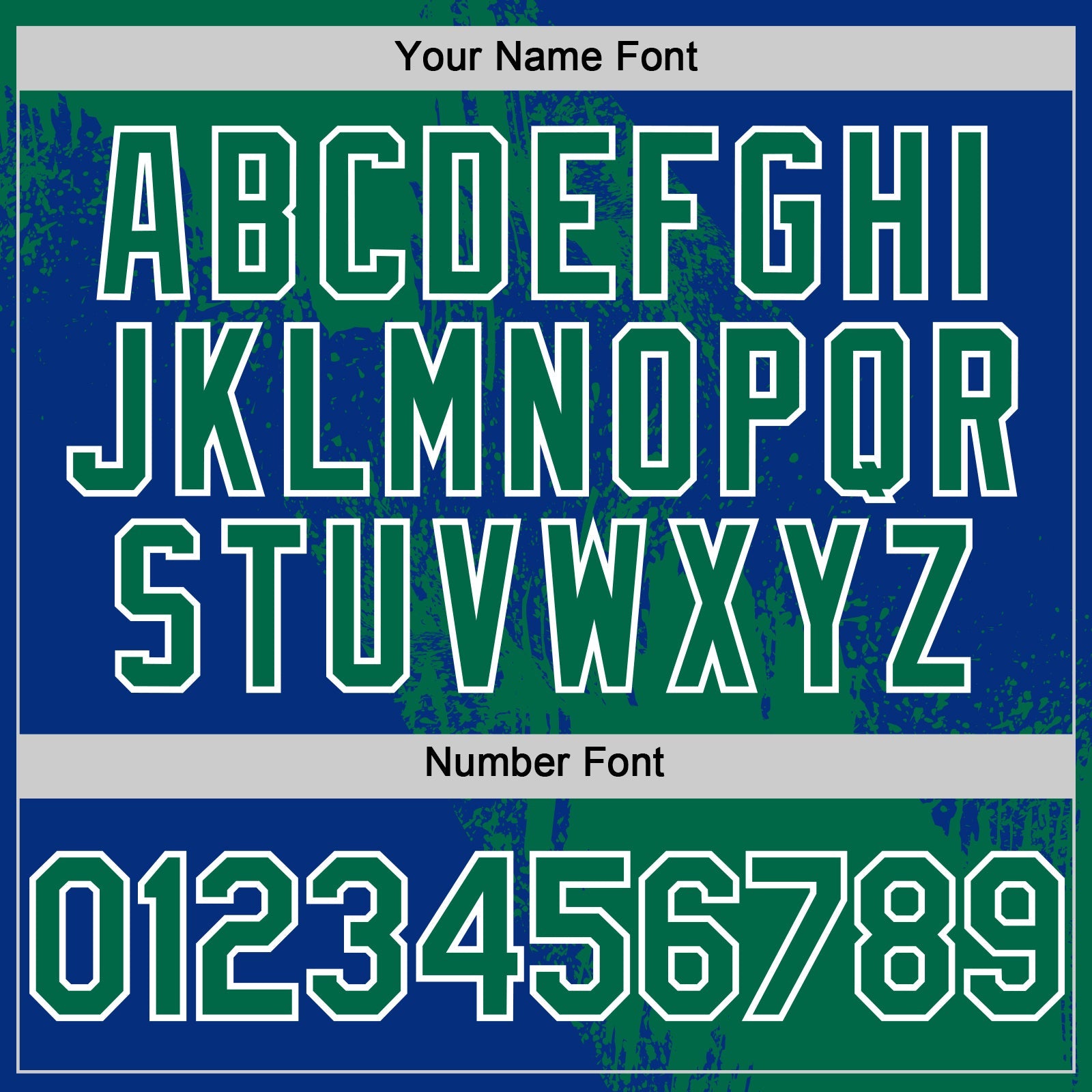 Custom Kelly Green Royal-White 3D Pattern Design Abstract Brush Stroke Authentic Baseball Jersey - Sky-Custom
