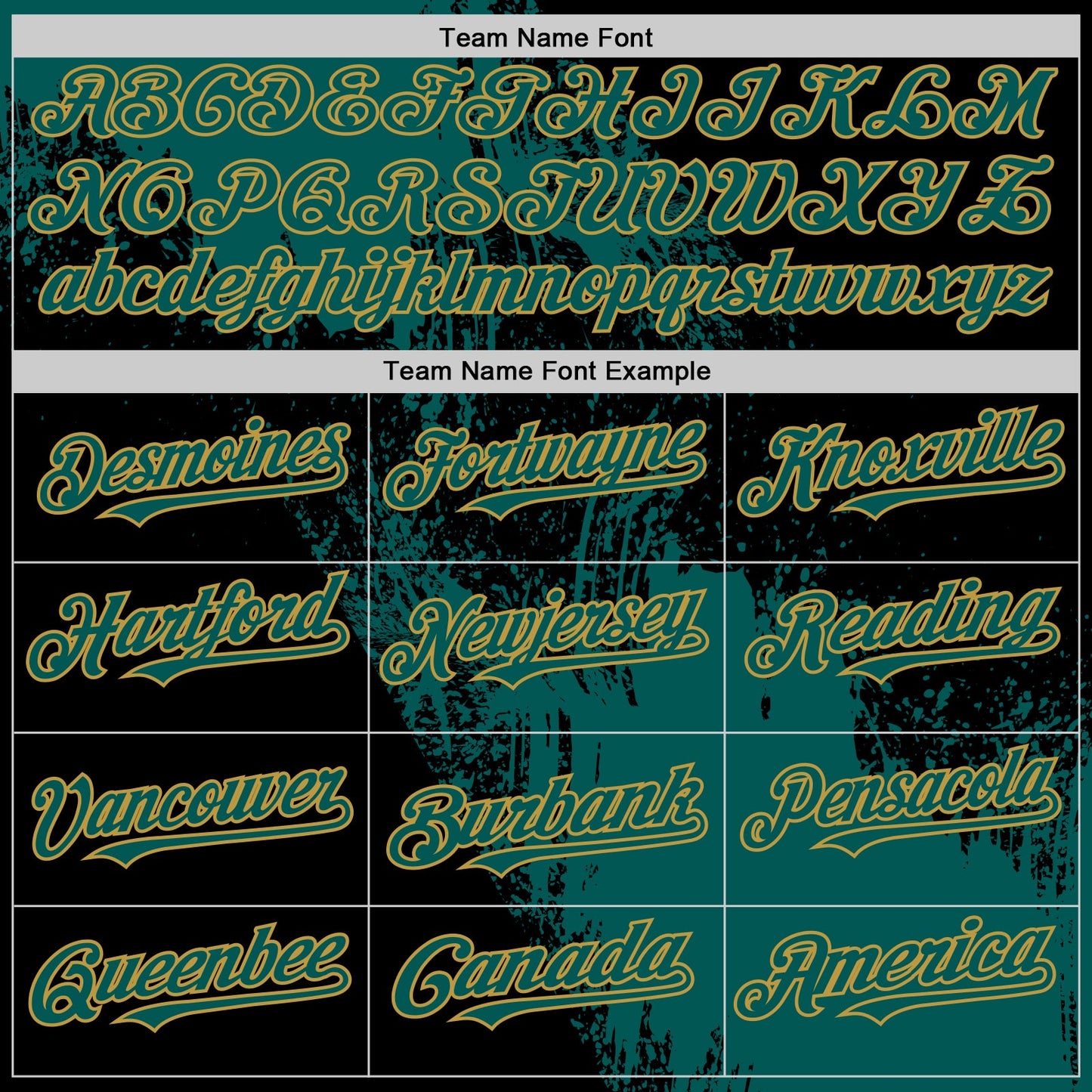 Custom Midnight Green Black-Old Gold 3D Pattern Design Abstract Brush Stroke Authentic Baseball Jersey - Sky-Custom