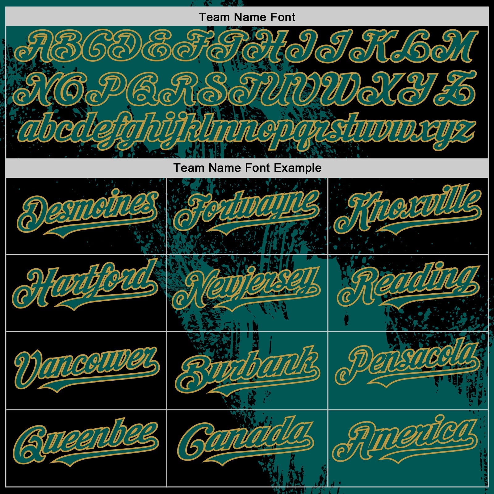 Custom Midnight Green Black-Old Gold 3D Pattern Design Abstract Brush Stroke Authentic Baseball Jersey - Sky-Custom