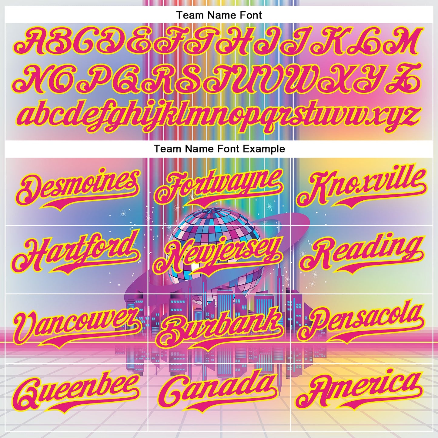 Custom Pink Hot Pink-Light Yellow 3D Pattern Design Rave Psychedelic Neon Music Disco Authentic Baseball Jersey - Sky-Custom