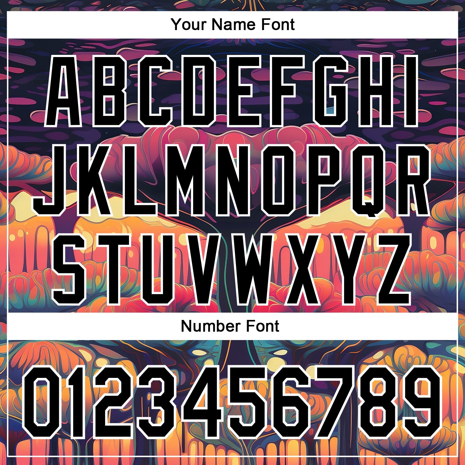 Custom Black White 3D Pattern Design Rave Psychedelic Forest Authentic Baseball Jersey - Sky-Custom