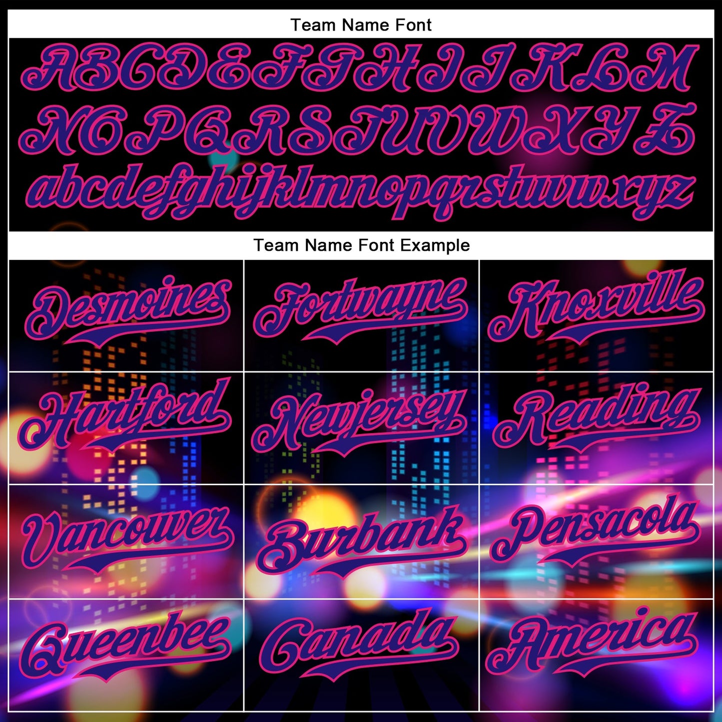 Custom Black Dark Purple-Hot Pink 3D Pattern Design Rave Psychedelic City Neon Authentic Baseball Jersey - Sky-Custom
