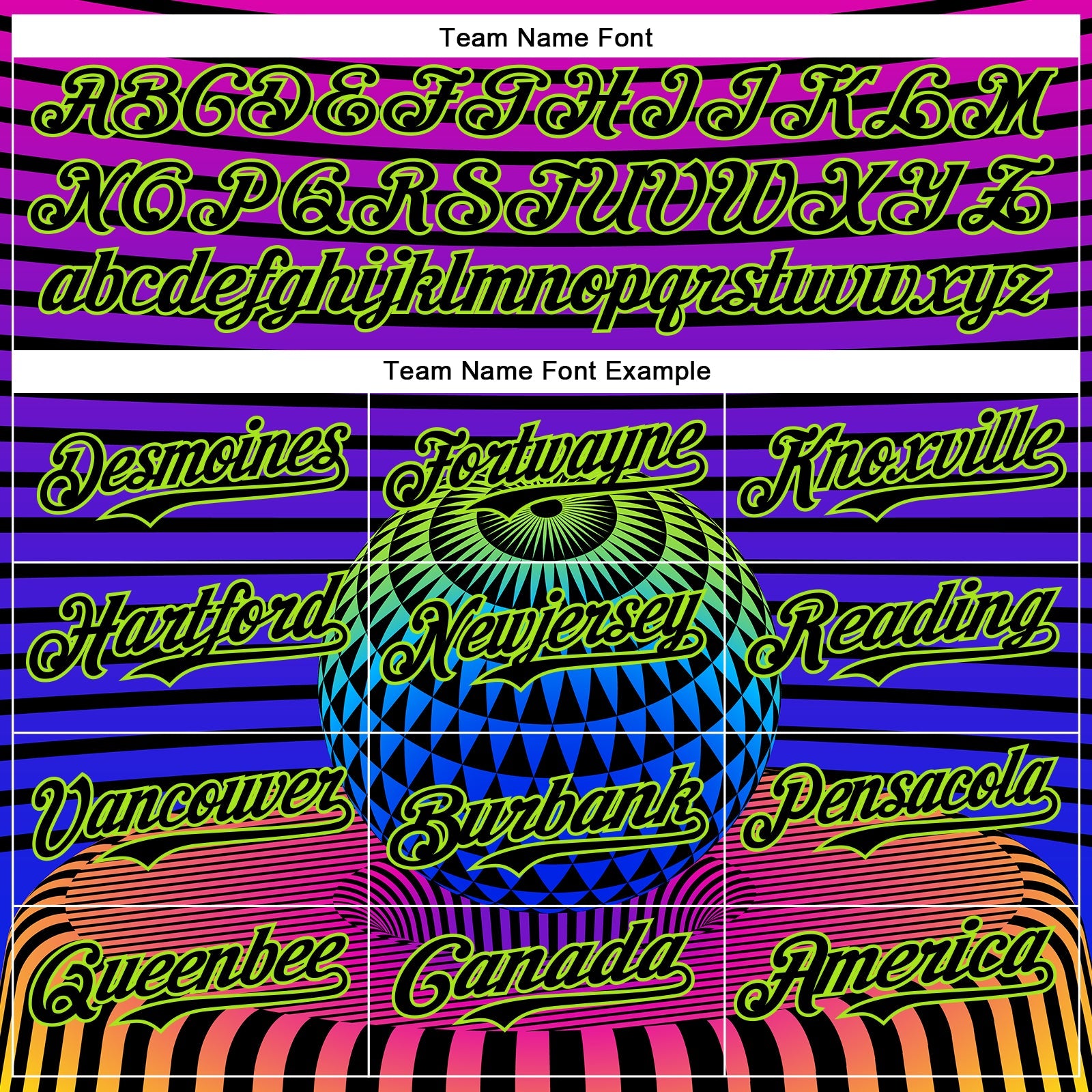 Custom Black Neon Green 3D Pattern Design Rave Psychedelic Geometry Authentic Baseball Jersey - Sky-Custom