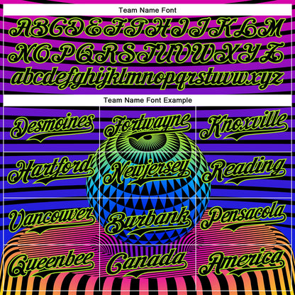 Custom Black Neon Green 3D Pattern Design Rave Psychedelic Geometry Authentic Baseball Jersey - Sky-Custom