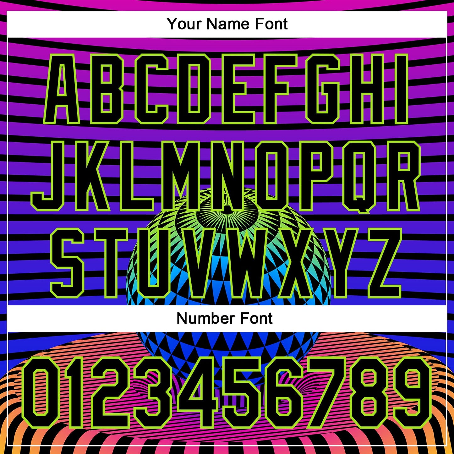 Custom Black Neon Green 3D Pattern Design Rave Psychedelic Geometry Authentic Baseball Jersey - Sky-Custom