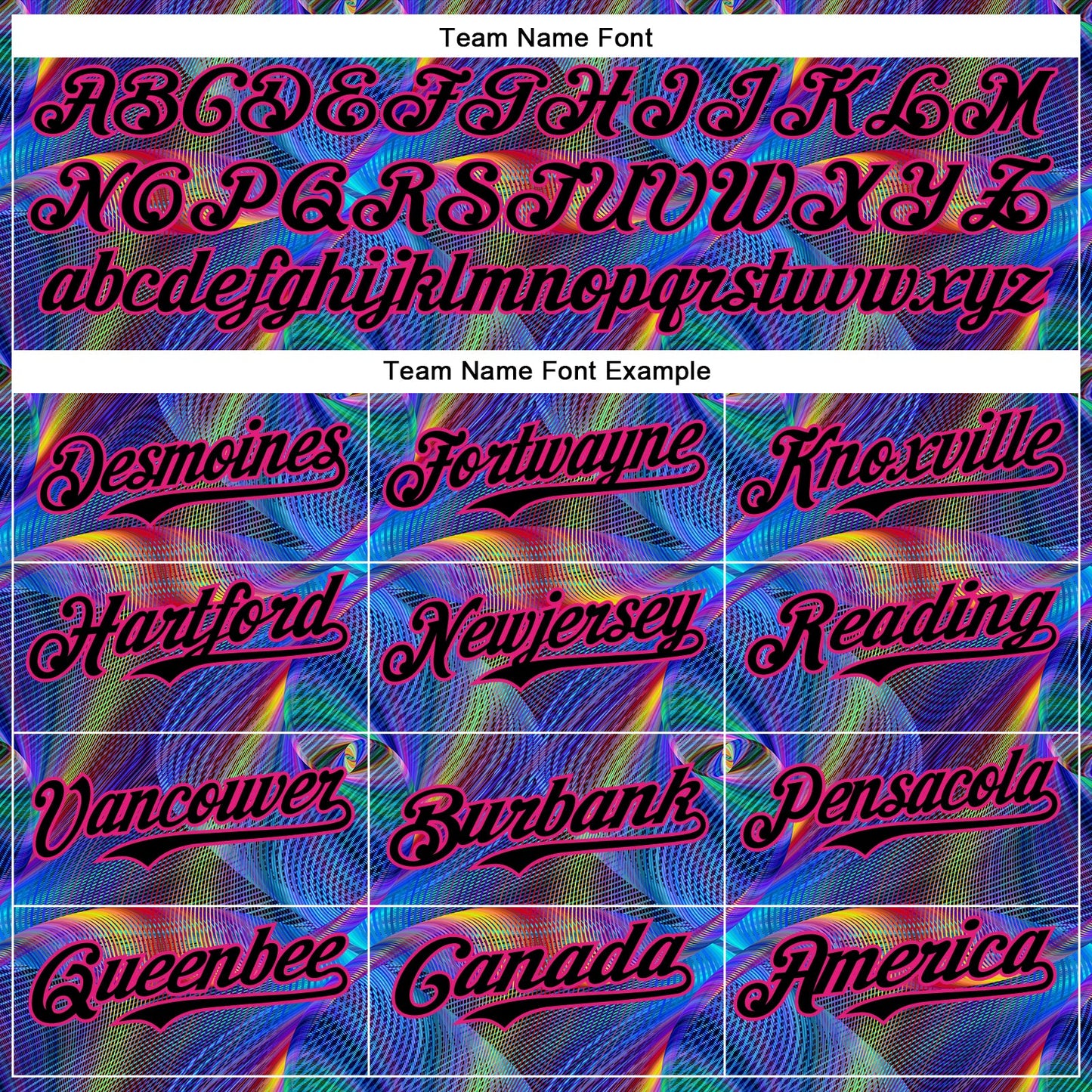 Custom Black Hot Pink 3D Pattern Design Rave Psychedelic Fractal Style Authentic Baseball Jersey - Sky-Custom
