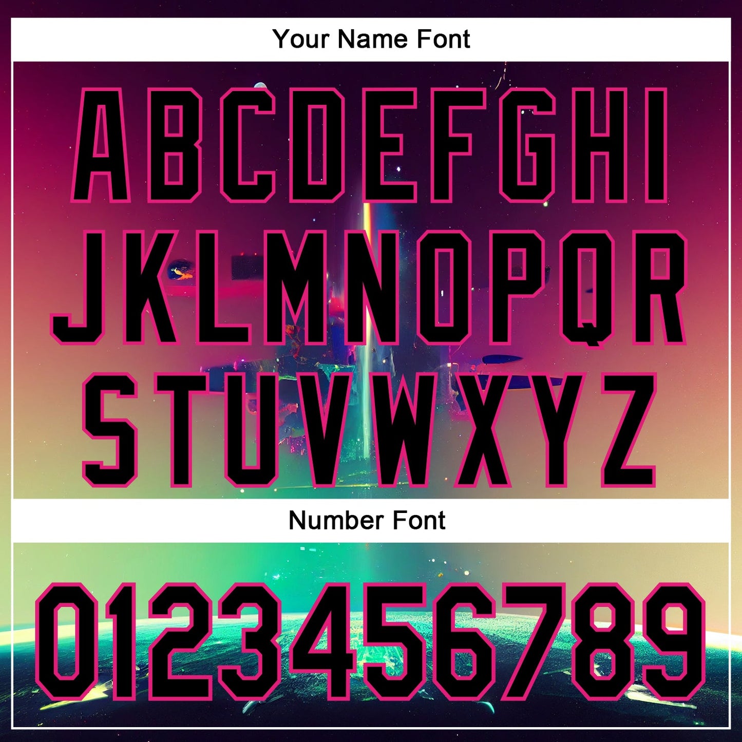 Custom Black Hot Pink 3D Pattern Design Rave Psychedelic Universe Authentic Baseball Jersey - Sky-Custom