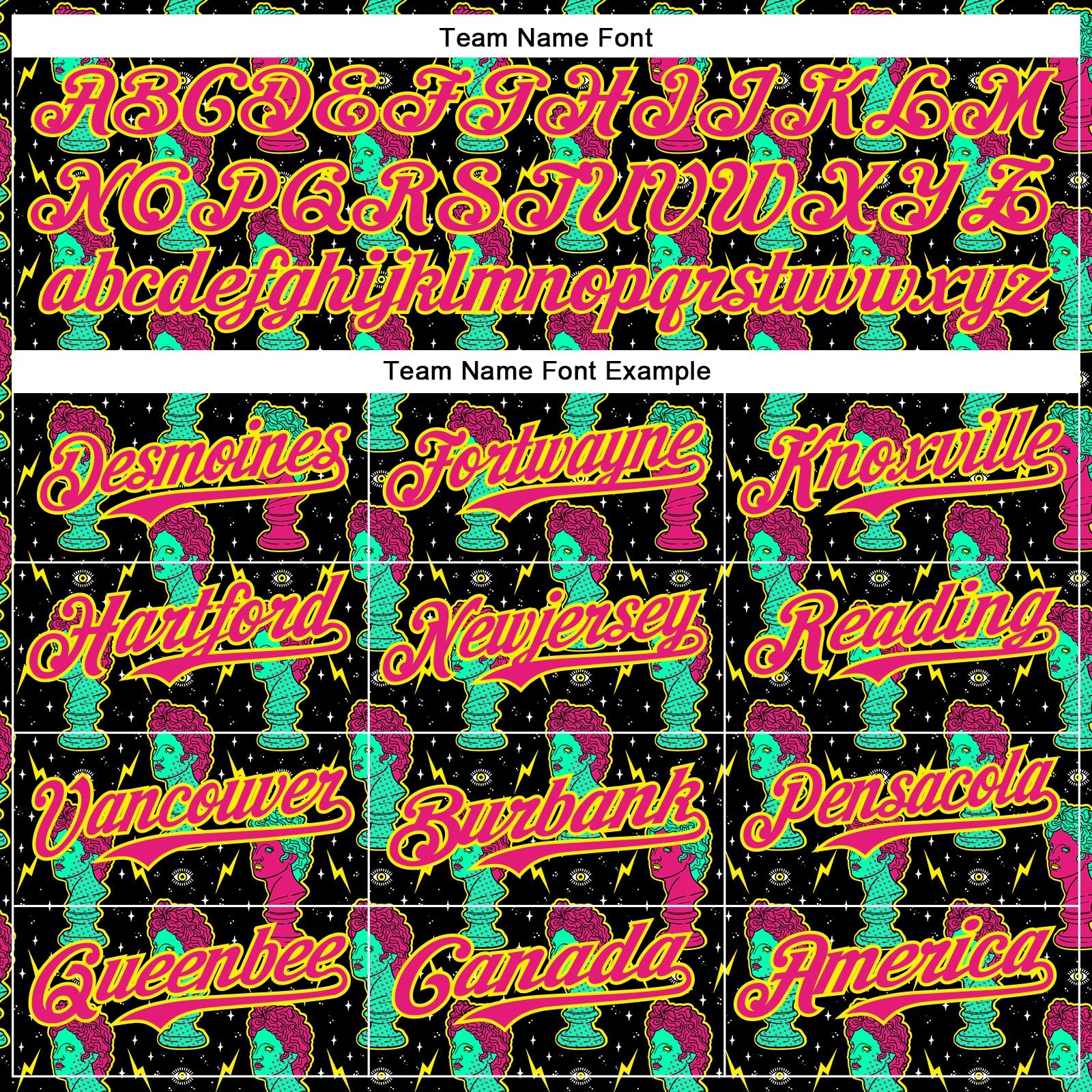 Custom Black Hot Pink-Light Yellow 3D Pattern Design Rave Psychedelic Sculpture Authentic Baseball Jersey - Sky-Custom