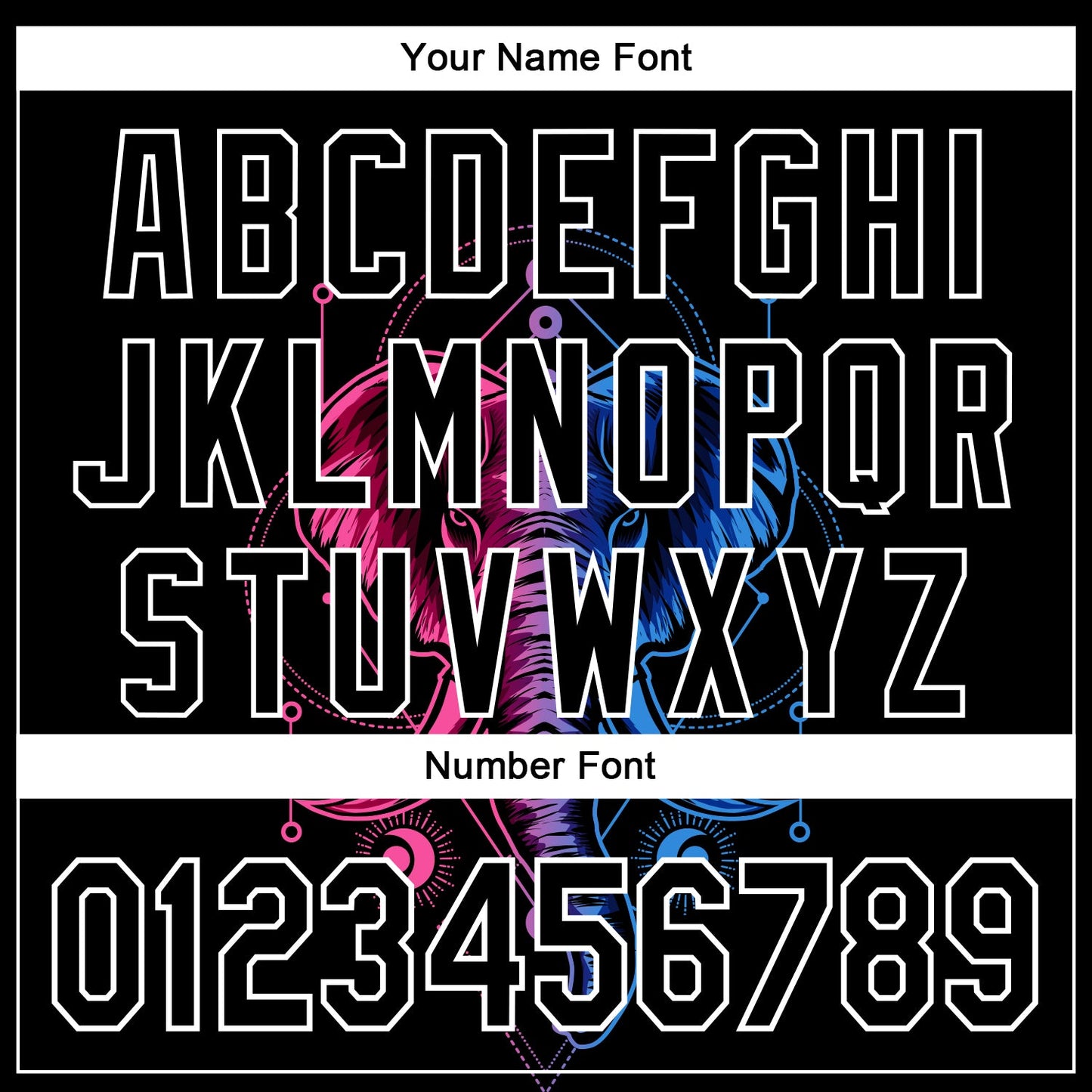 Custom Black White 3D Pattern Design Rave Psychedelic Elephant Authentic Baseball Jersey - Sky-Custom