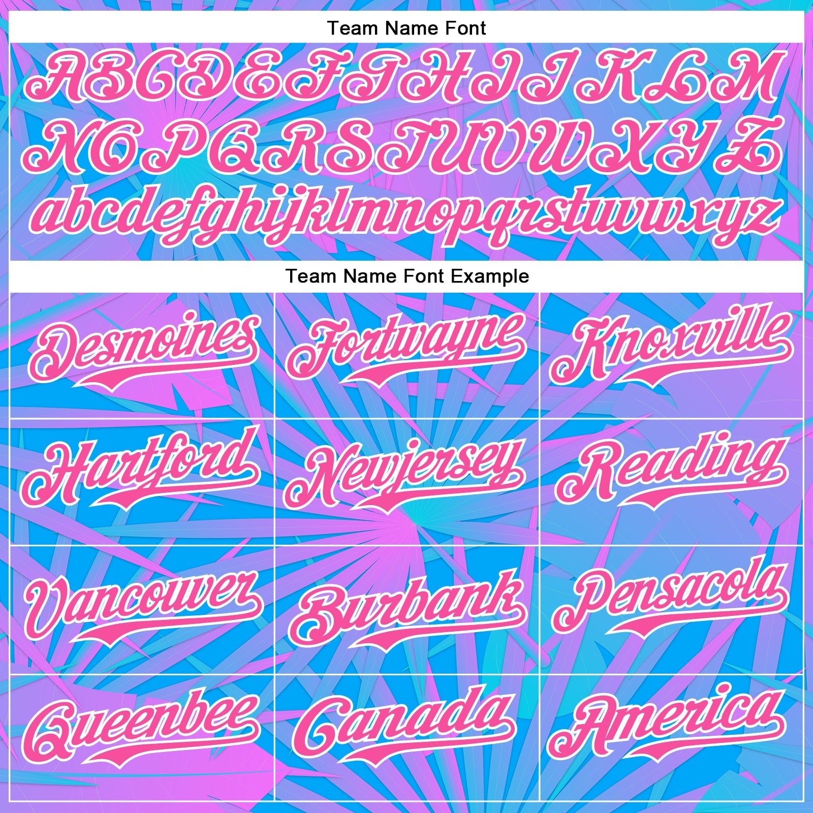 Custom Electric Blue Pink-White 3D Pattern Design Rave Psychedelic Tropical Palm Leaves Authentic Baseball Jersey - Sky-Custom