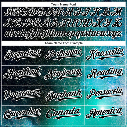 Custom Black White 3D Pattern Design Rave Psychedelic Space Galaxy Star Authentic Baseball Jersey - Sky-Custom