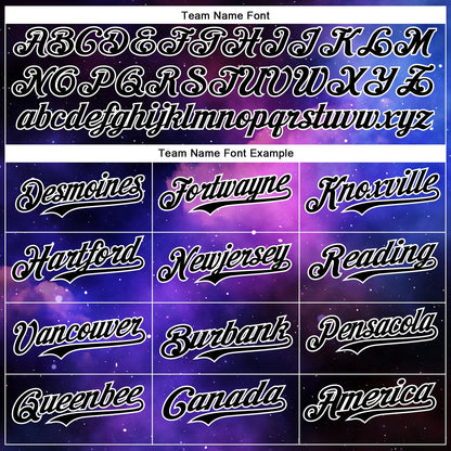 Custom Black White 3D Pattern Design Rave Psychedelic Space Galaxy Star Authentic Baseball Jersey - Sky-Custom