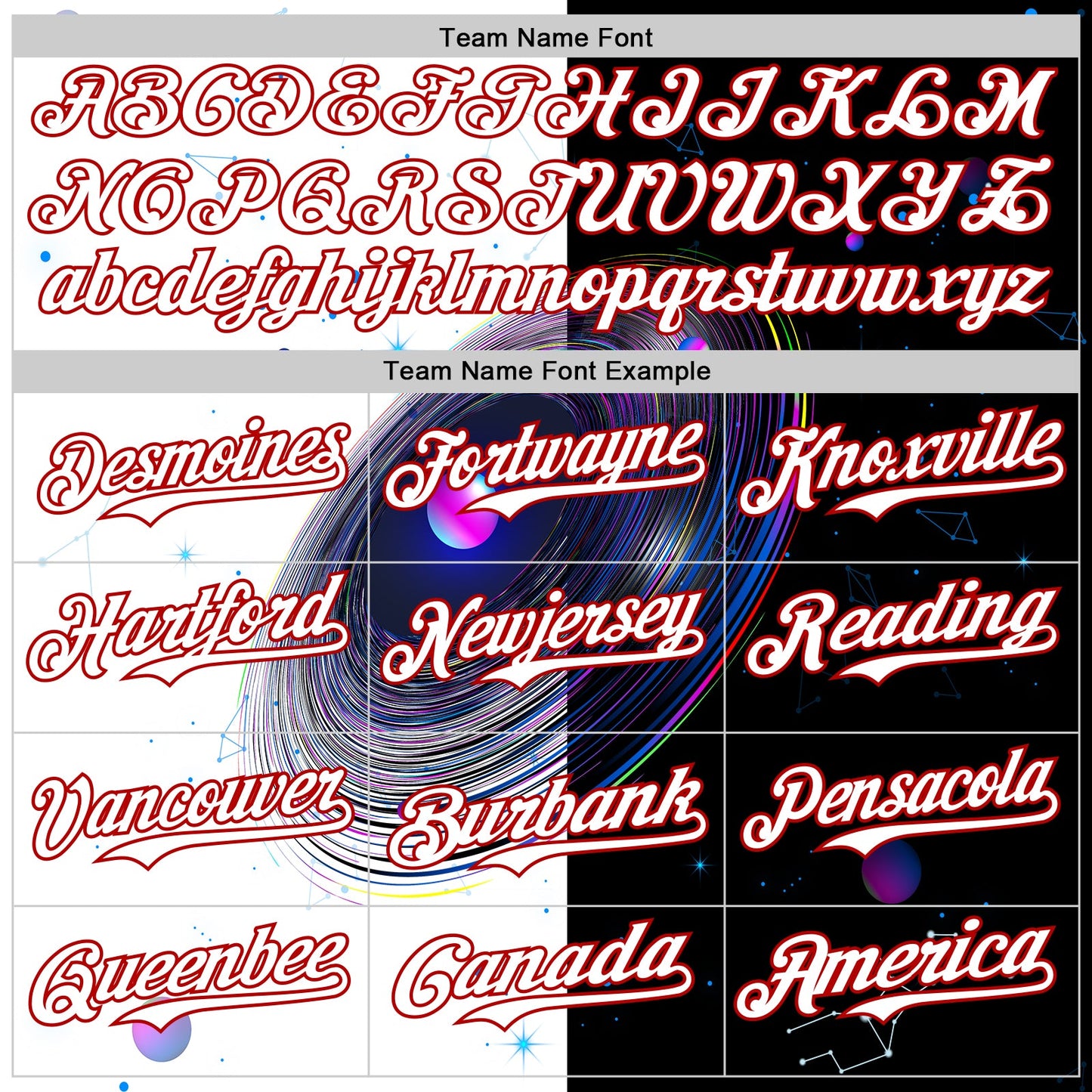 Custom Black White-Red 3D Pattern Design Space Galaxy Star Authentic Baseball Jersey - Sky-Custom