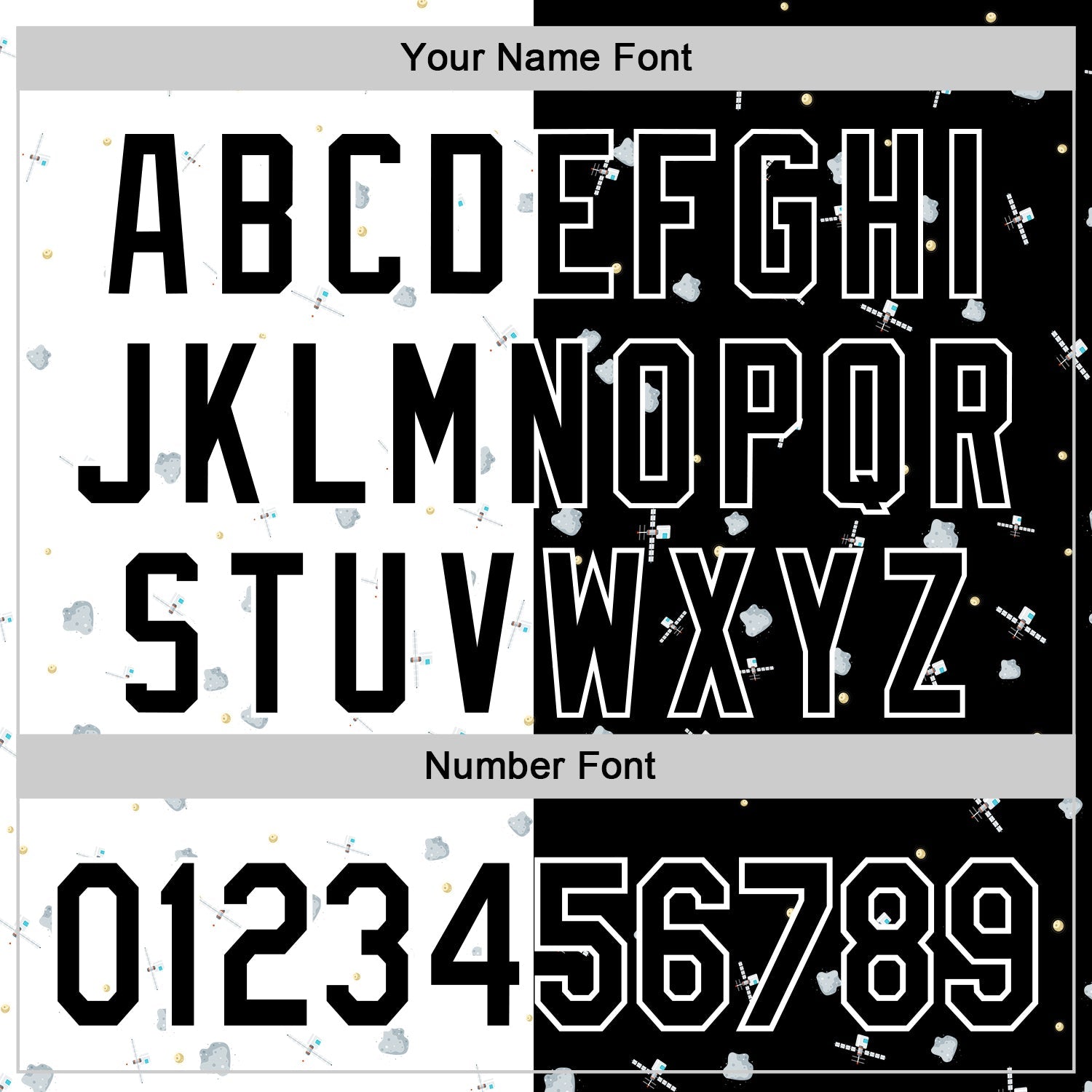 Custom Black White 3D Pattern Design Space Satellite Authentic Baseball Jersey - Sky-Custom
