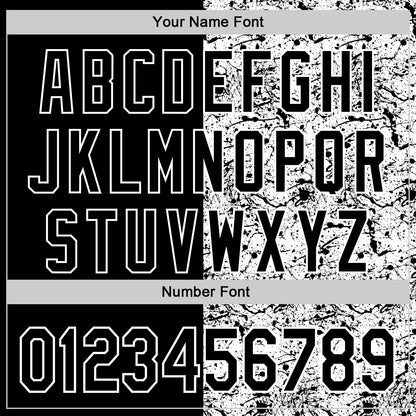 Custom White Black 3D Pattern Design Graffiti Splash Ink Authentic Baseball Jersey - Sky-Custom