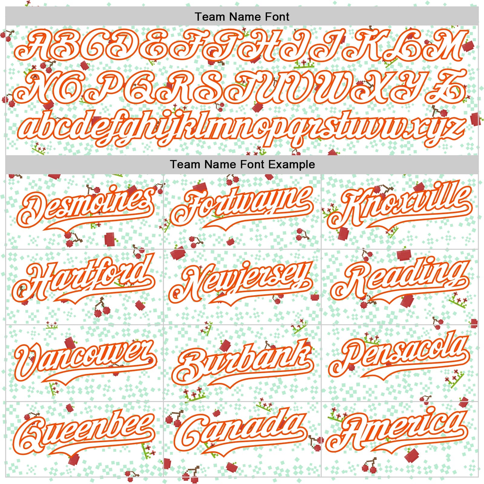 Custom White Orange 3D Pattern Design Retro Pixel Arcade Game Authentic Baseball Jersey - Sky-Custom