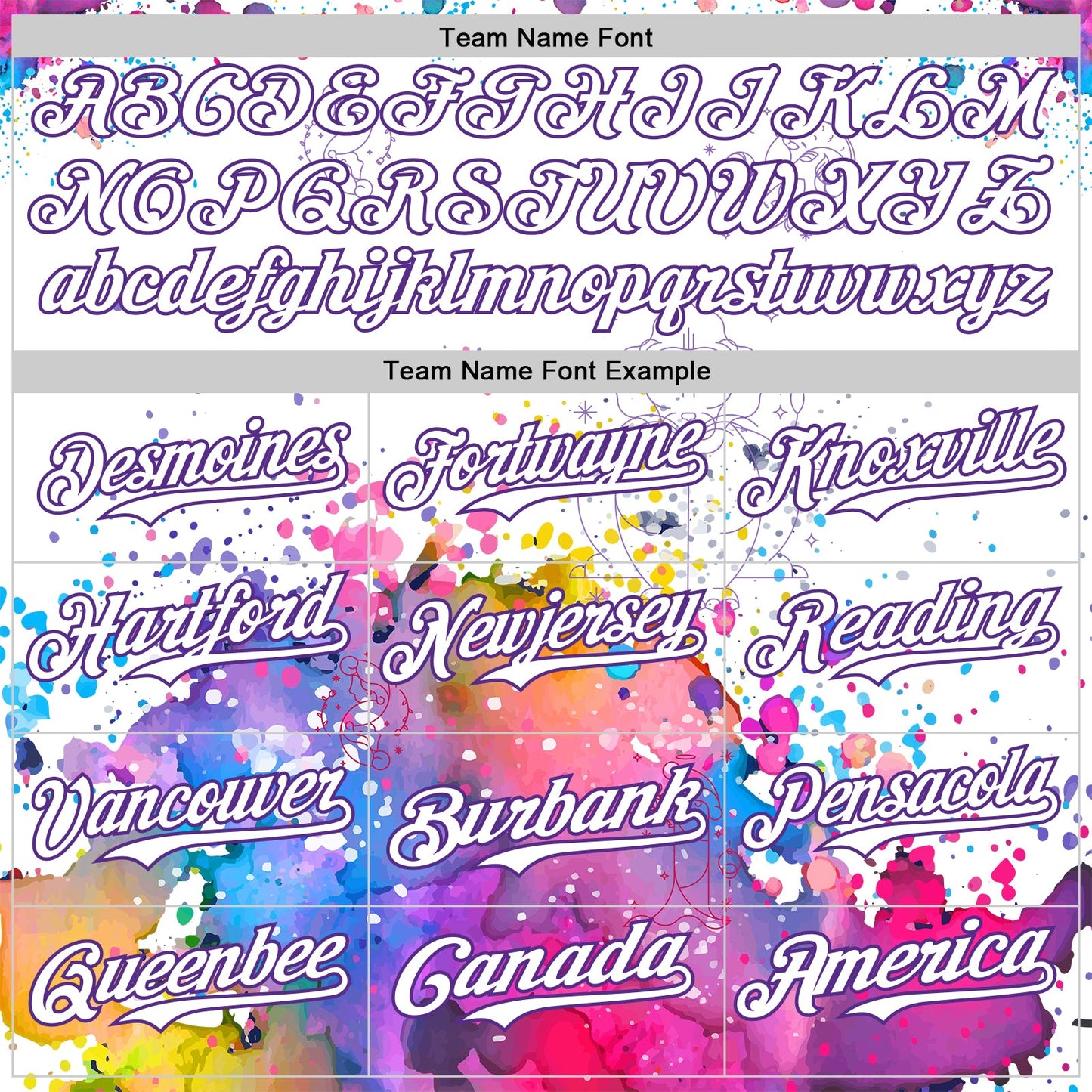 Custom White Purple 3D Pattern Design Graffiti Splash And Constellation Space Galaxy Star Authentic Baseball Jersey - Sky-Custom