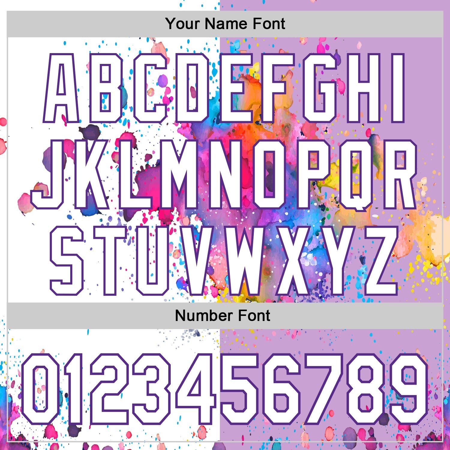Custom Light Purple White-Purple 3D Pattern Design Graffiti Splash Authentic Baseball Jersey - Sky-Custom