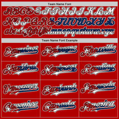 Custom Red Black White-Cuban Flag 3D Cuba Authentic Baseball Jersey - Sky-Custom